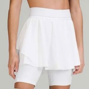 NWT Lululemon Court Rival High-Rise Tennis Skirt White Size 10